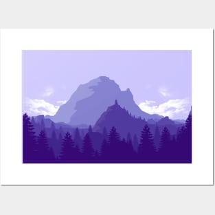 Purple Landscape Posters and Art